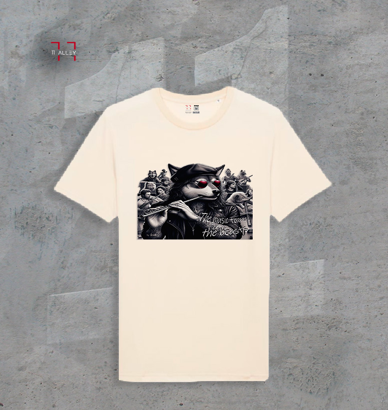 La-musica-amansa-a-las-fieras-II--natural CAMISETA personalizada impresa natural la musica amansa a las fieras II